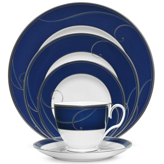 Noritake 98pcs Dinner Set- Platinum Wave Indigo