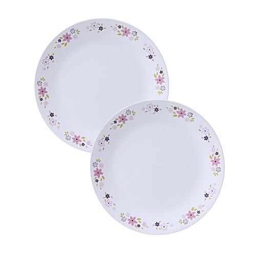 Corelle Floral Fantasy Two Plates White Background Pakistan Crockery