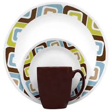 Corelle 16pc Dinner Set Squared Geometric Price in Pakistan